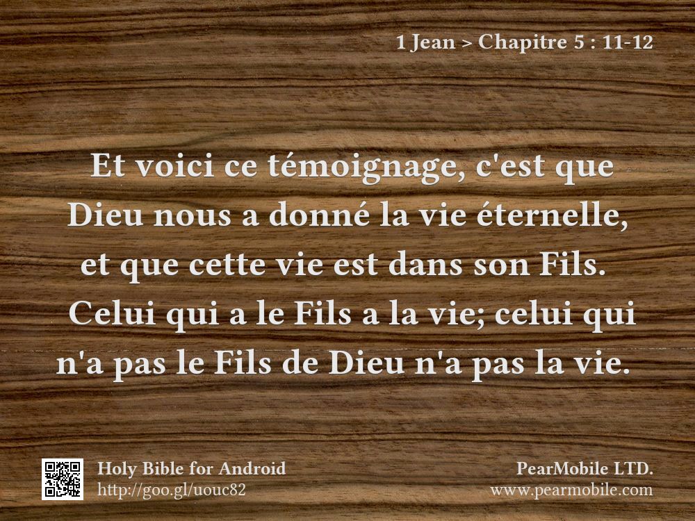 1 Jean, Chapitre 5:11-12